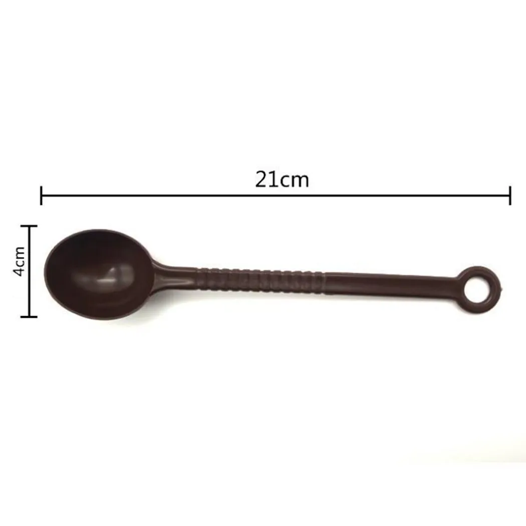 

Pratical Tea Spoons 21cm Length 5Pcs/set Bendable Brown Color Durable Filters