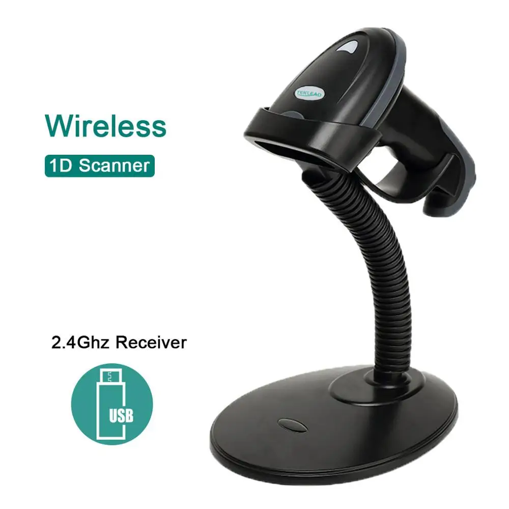 2.4Ghz and stand TEKLEAD Bluetooth лазерный сканер штрих-кода с подставкой беспроводной 1D считыватель штрих-кода для Android ios планшет iPad смартфон - Цвет: 2.4Ghz and stand