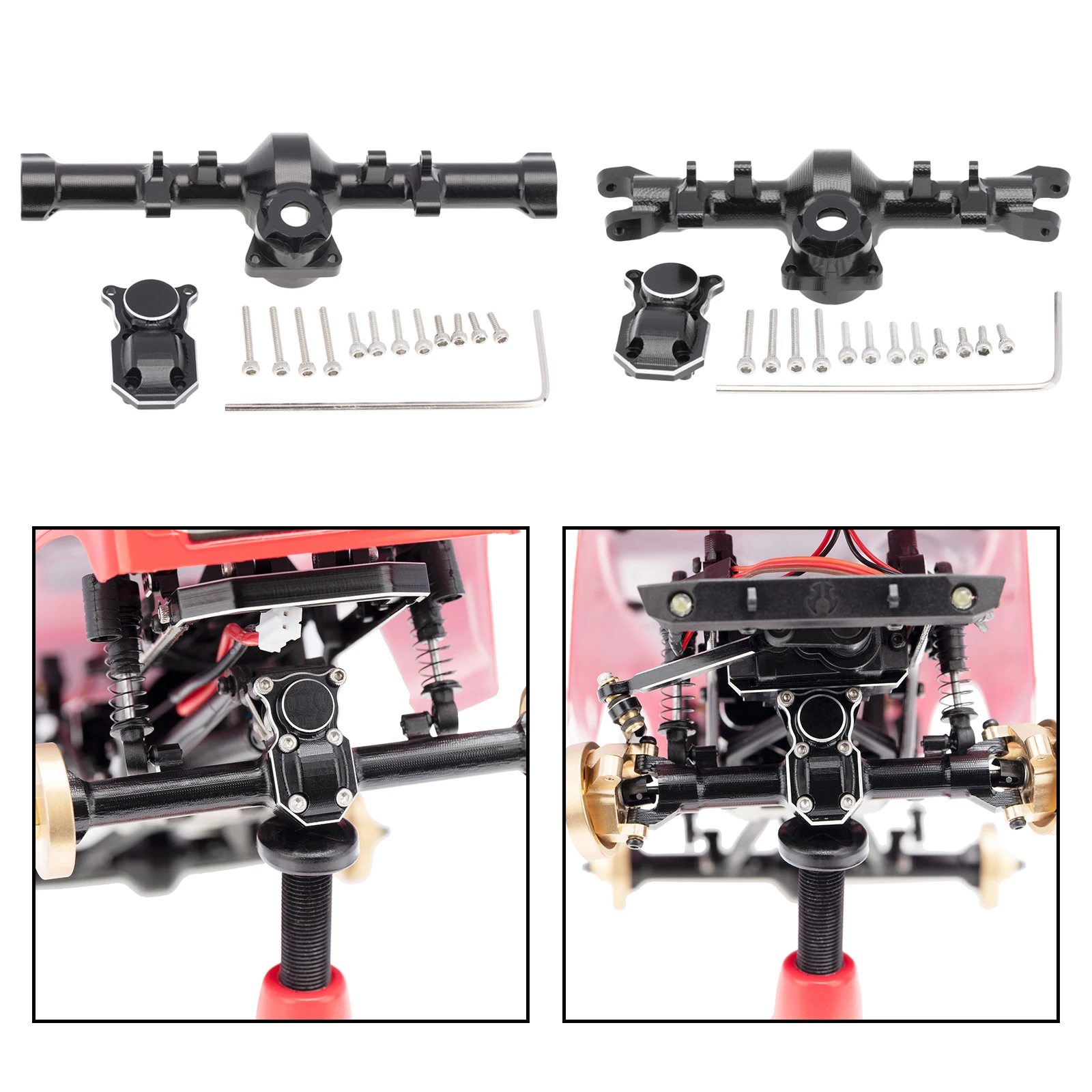 1/24 CNC RC Автомобильная ось Howg запасные части для Axial SCX2490081|Детали и аксессуары| |