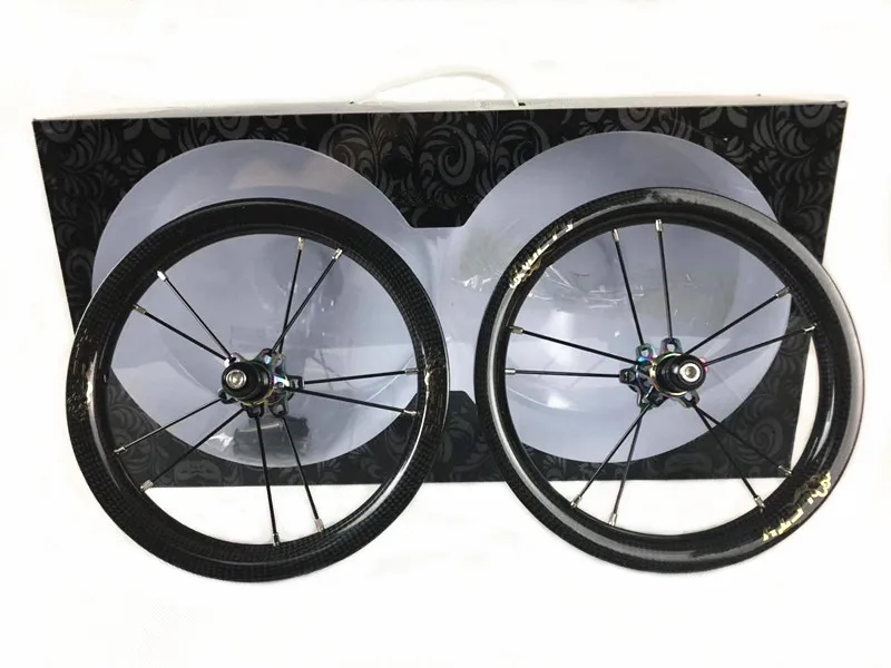 22.8mm with logo box LCTY 12 дюймов раздвижной детский велосипед, карбоновые колеса BMX, Детский балансировочный велосипед, карбоновая колесная система 84 мм/95 мм BMX, полностью Углеродные велосипедные диски - Цвет: 22.8mm with logo box