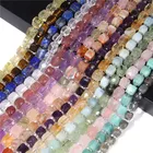 Натуральный граненый драгоценный камень, граненые кубические бусины, свободные лимонные зернистые бусины для изготовления ювелирных изделий, браслетов, серег, ожерелий