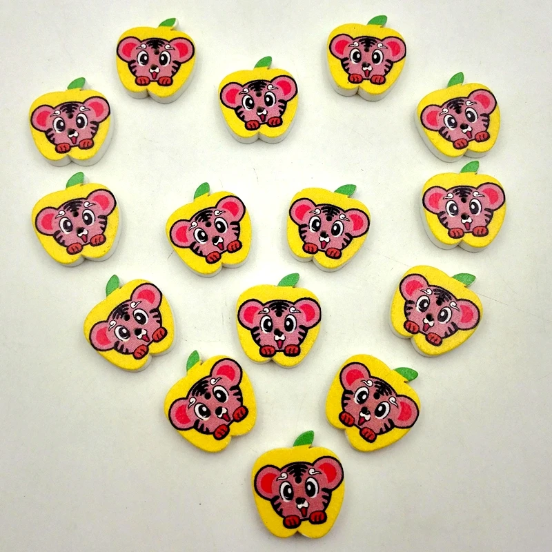 Деревянные пуговицы 20 мм милый тигр 2 отверстия для ручной работы Подарочная