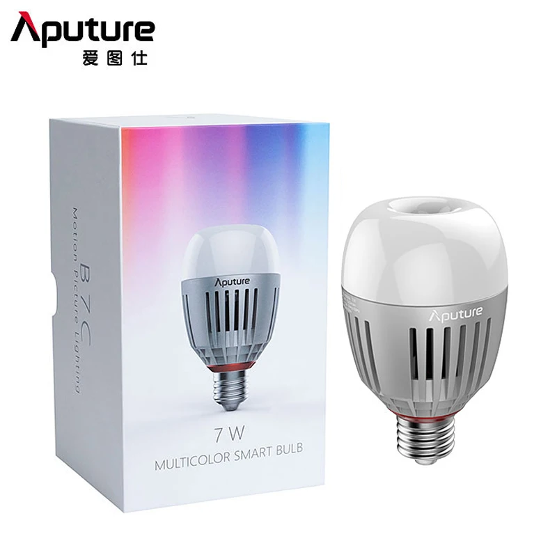 Aputure Accent B7C 7W RGBWW светодиодный смарт лампочка CRI 95 + TLCI 96 2000K 10000K регулируемый 0 100%