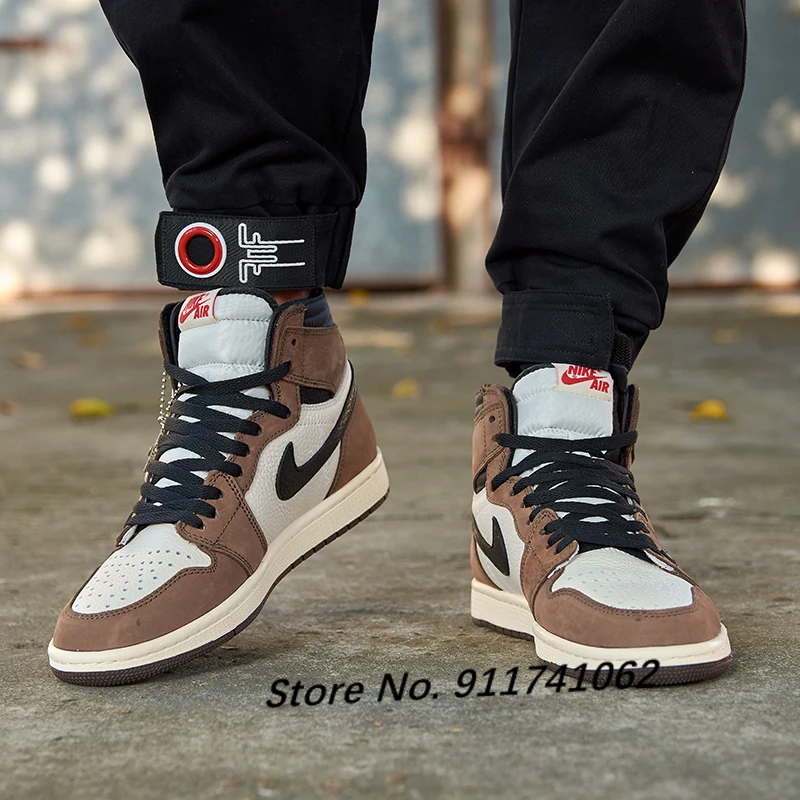 

Air 1 Retro High OG Men's Basketball Sneakers Unisex Women Breathable Air 1 Obsidian Original a5