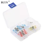 Термоусадочные стыковые обжимные клеммы, 50 шт., водонепроницаемые уплотнители для припоя, электрические разъемы, комплект для сращивания проводов, автомобильных и морских кабелей