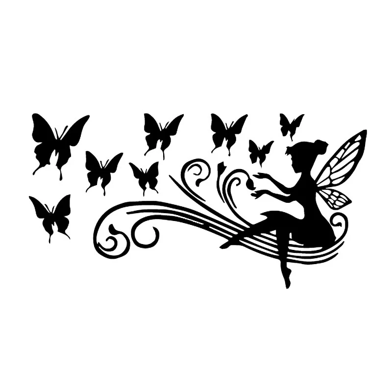 

Car Sticker Beautiful Fairy Butterfly Motorcycles Exterior Accessories Vinyl Sun Protection Waterproof Cover Scratches Decals