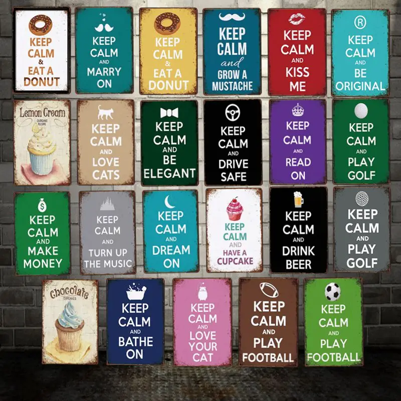 Забавная металлическая вывеска WellCraft, забавная надпись «keep calm» на заказ, магазин гостиничного номера, зарабатывающий деньги, напиток, пиво, читать, Декор, ретро-подарок