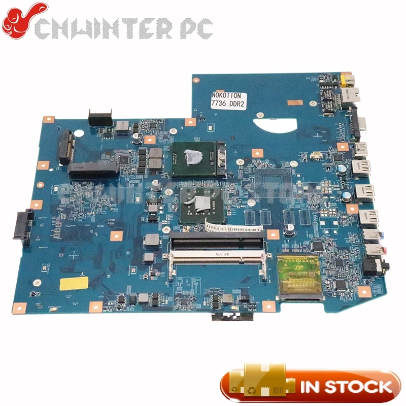 

NOKOTION MBPJB01001 MB.PJB01.001 For Acer Aspire 7736 7736Z Laptop Motherboard 48.4FX01.01M GL40 DDR2 Free CPU
