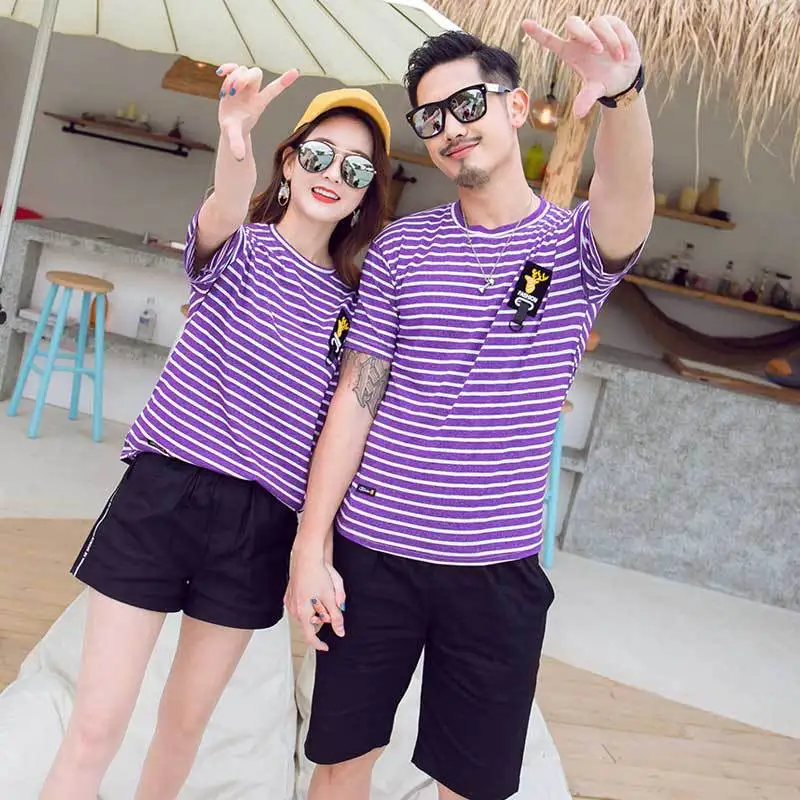Летние Семейные одинаковые рубашки в полоску наряды мама мальчик девочка одежда