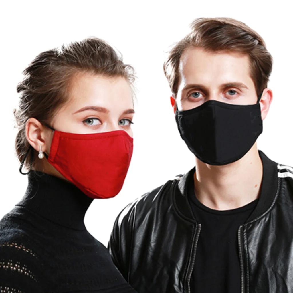 Унисекс для женщин и мужчин многоразовая хлопчатобумажная однотонная моющаяся