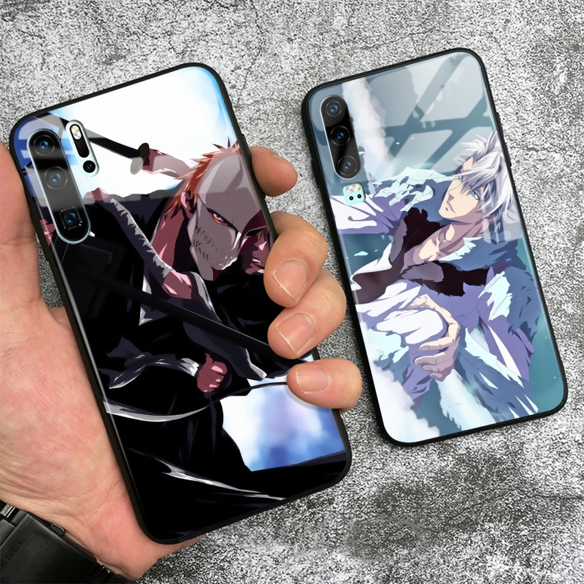 Bleach Аниме персонажи мягкий силиконовый стеклянный чехол для телефона Huawei Honor V Mate