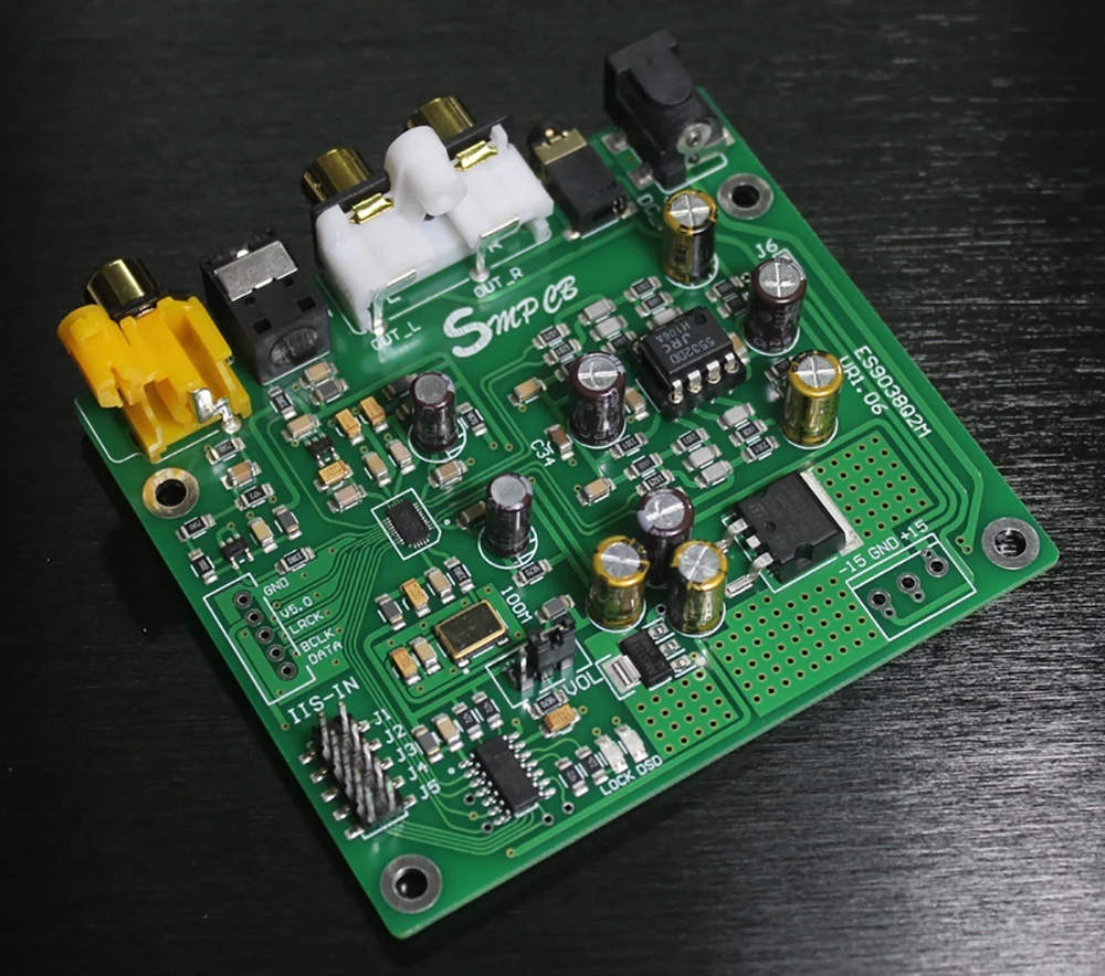 HIFI ES9038 Q2M DAC DSD decoder board supports IIS DSD 384KHz coaxial fiber DOP