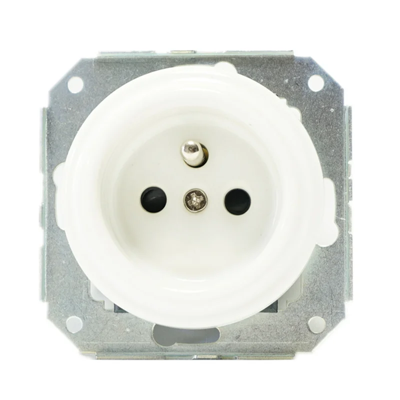 

Фарфоровая электрическая французская настенная розетка и переключатель с утопленным креплением