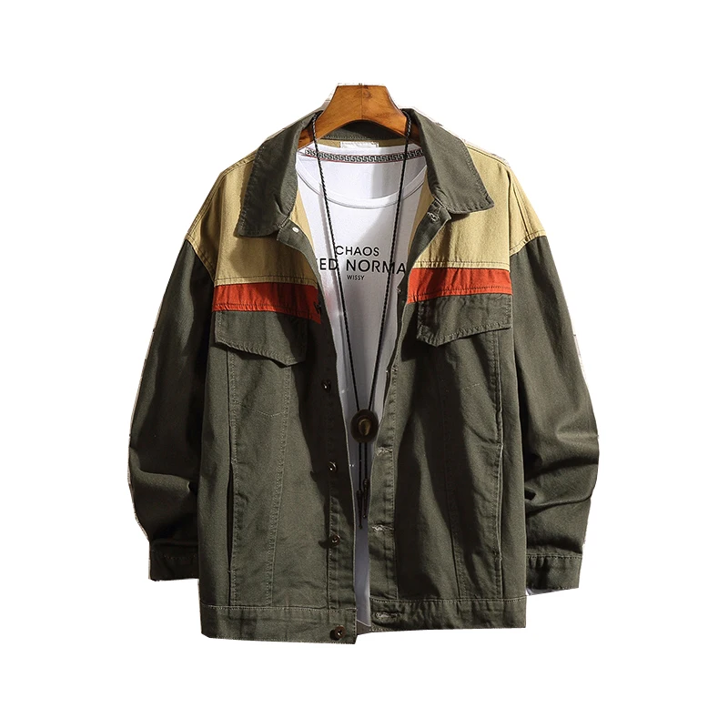 ВЕСНА Новинка осени модное простроченное Платье с куртка мужские свободные