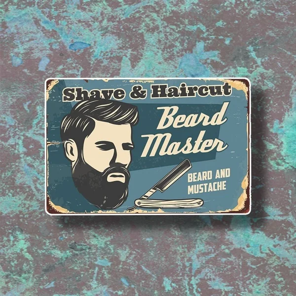 

Barber Shop Decorative Plate Metal Retro Film Metal Tin Sign Bar Club Iron Painting Wall Decoration