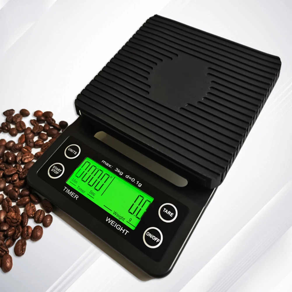 

High Precision Digital Kitchen Scale Drip Coffee Scale With Timer LCD Display 3kg/0.1g 5kg/0.1g Coffee Supply Kitchen Accessorie