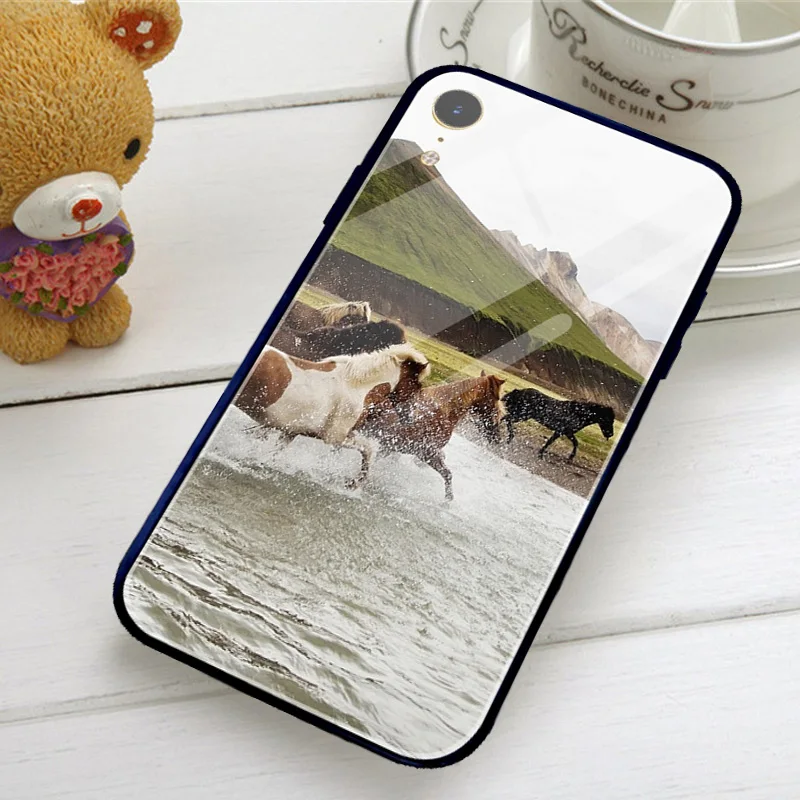 Мобильный телефон из закаленного стекла чехлы для iphone 5 5S SE 2020 10 8 7 Plus 6 6S бега с
