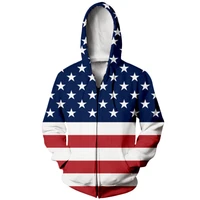 sonspee streetwear fashion casual long sleeve hoody american flag 3d print harajuku unisex hoodies men sweatshirt zip hoodie top