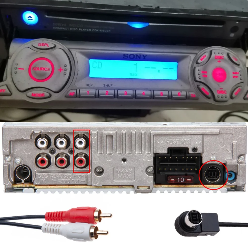 Автомобильный DMC цифровой музыки чейнджер Bluetooth/USB/SD/диск с адаптером AUX для Sony