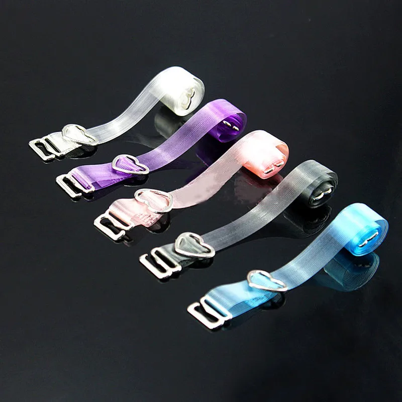 1 пара Высокоэластичный прозрачный бюстгальтер в полоску регулируемый невидимый