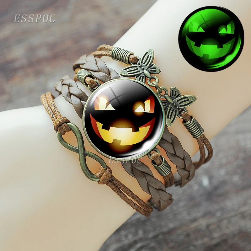 Женский кожаный браслет ручной работы в стиле стимпанк на Хэллоуин | Украшения и