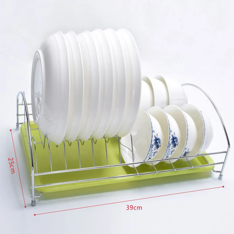 

2020 3 Tiers Dish Drainer Stainless Kitchen Dish Rack Storage Shelf Washing Holder Basket Plated Knife Sink Drying Organizer