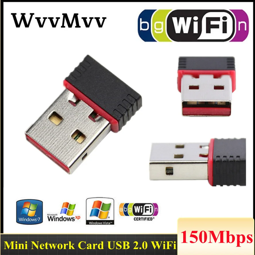 Мини Сетевая карта USB 2 0 WiFi беспроводной адаптер LAN Карта 150 Мбит/с 802 11 ngb RTL8188EU для