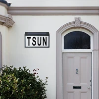 waterproof durable solar address sign house number garden fence door plate