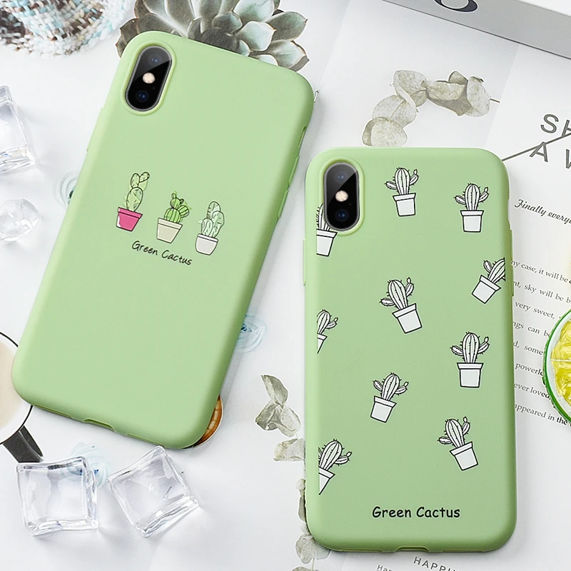 Чехол с узором для iPhone X 5S 5 XR XS Max Love Plants Heart Мягкий силиконовый чехол из ТПУ 7 8 Plus 6 s