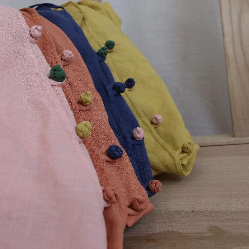 Женская рубашка с круглым вырезом Johnature однотонная Асимметричная и полурукавами