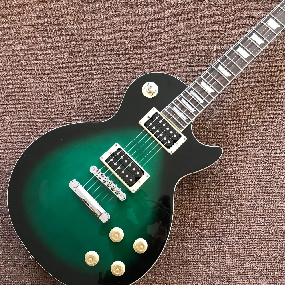 

Новая стандартная электрическая гитара. Зеленый цвет стандартный Gitaar, корпус красного дерева. Ручная работа 6 выступлений Гитара. Реальные ...