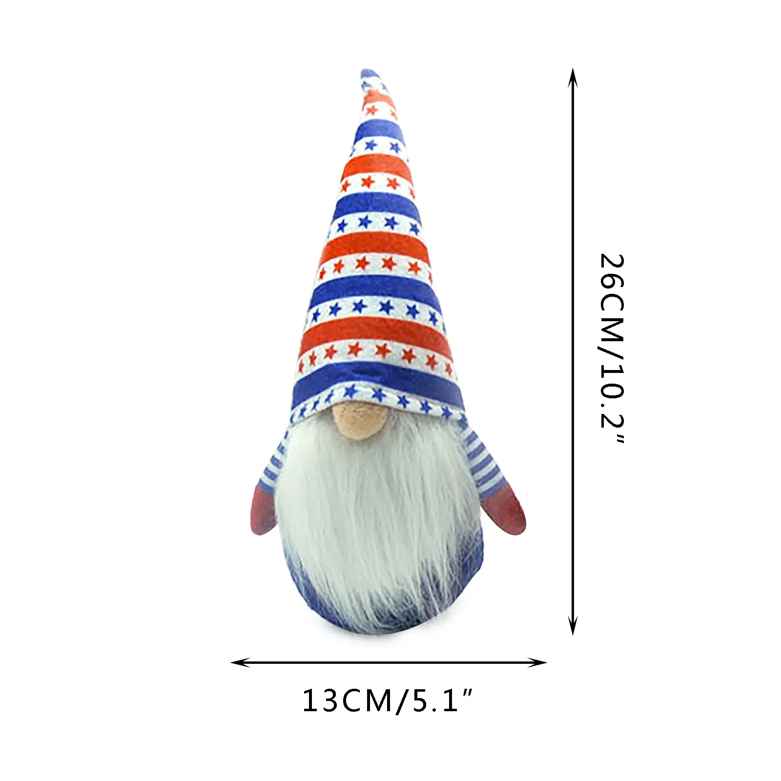 

Faceless Plush Doll Dwarf Independence Day Patriotic Gnome For Memorial Day 4th of July Veterans Day Wedding Birthday Party Toy