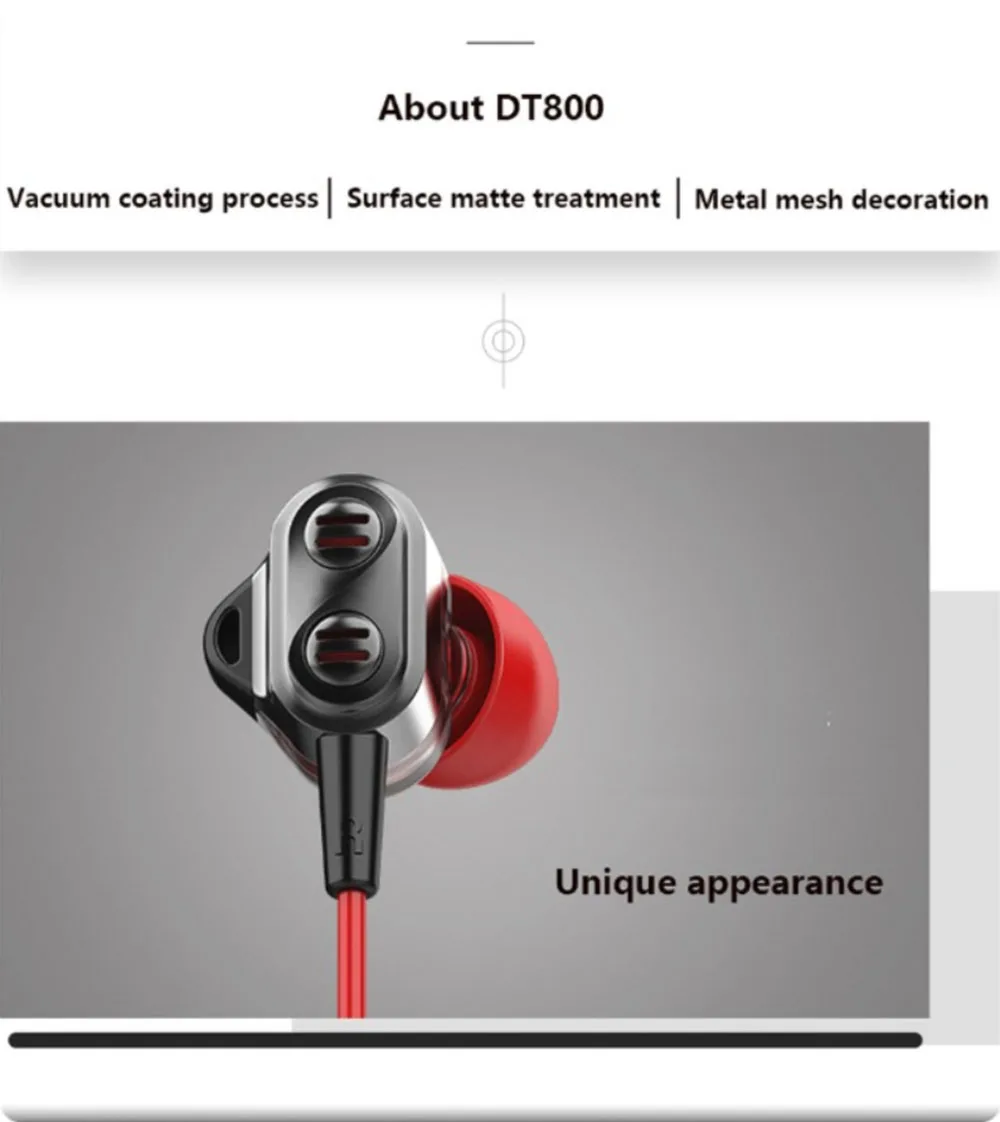 UIISII DT800 Hi-res наушники 2DD и 2BA 8 гибридная технология со звукоизоляцией HIFI тройной драйвер для mi и iphone телефон