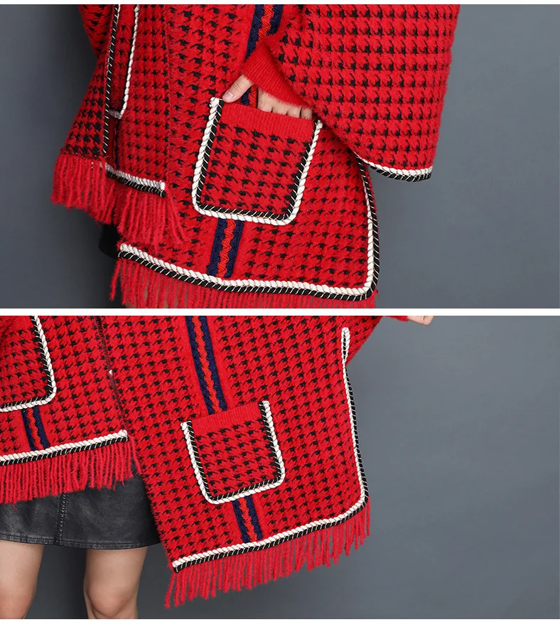 

Luxury Brand Women Plaid Poncho Shawl With Pocket Ladies Warm Winter Cardigan Wraps Cashmere Pashmina Oversize Poncho Cape