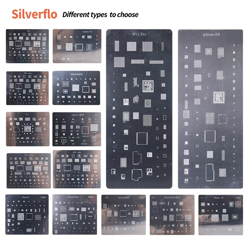 Набор трафаретов для ремонта микросхем BGA IC Оловянная паяльная сетка посадки