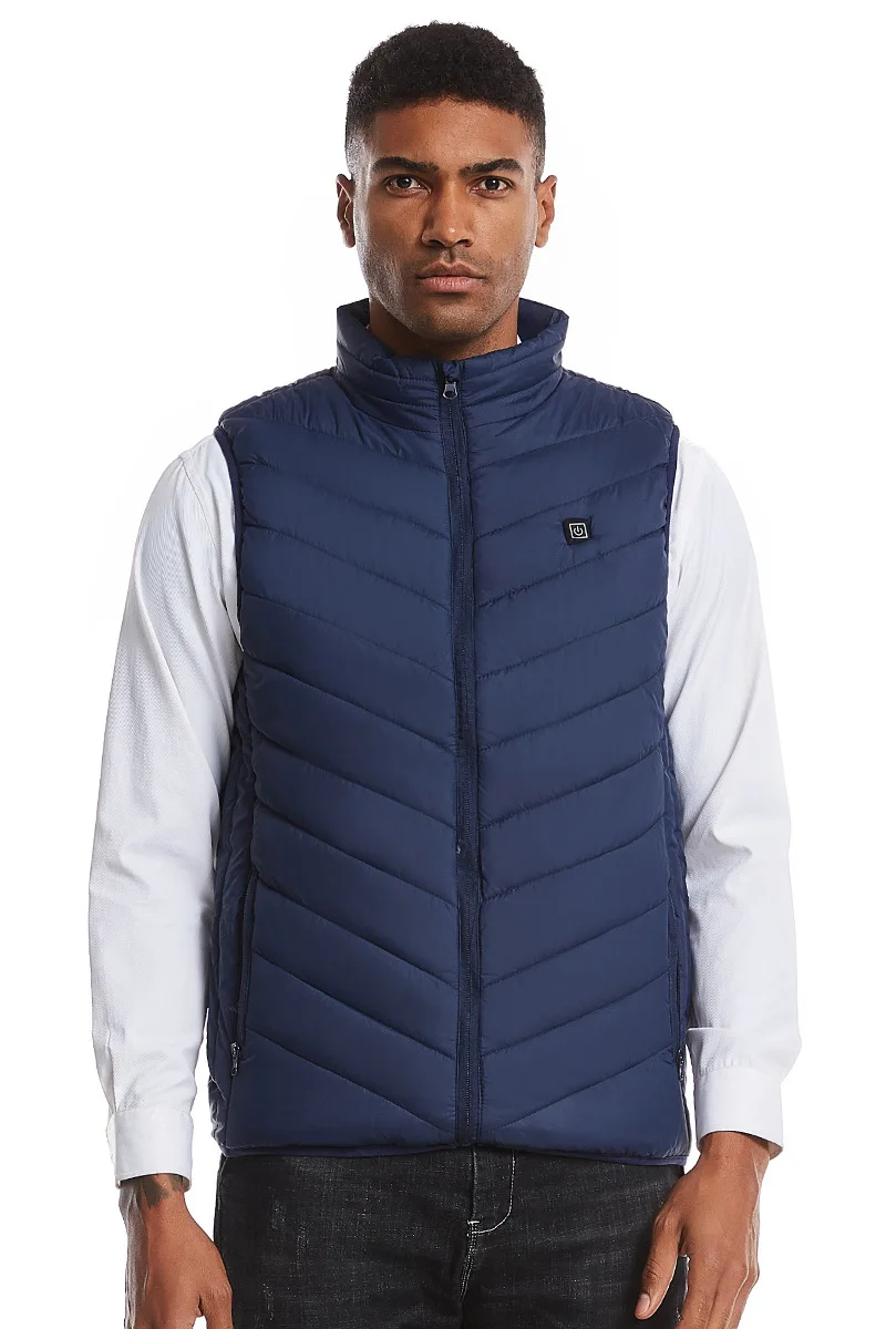 Cycling Sleeveless Jacket Men USB Graphene Heating Vest Neck Front Back Riding Winter Electric Thermal | Спорт и развлечения