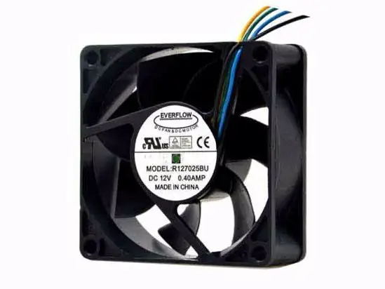 Вентилятор охлаждения сервера EverCool R127025BU постоянный ток 12 В 0 40 А 70x70x25 мм 4 провода
