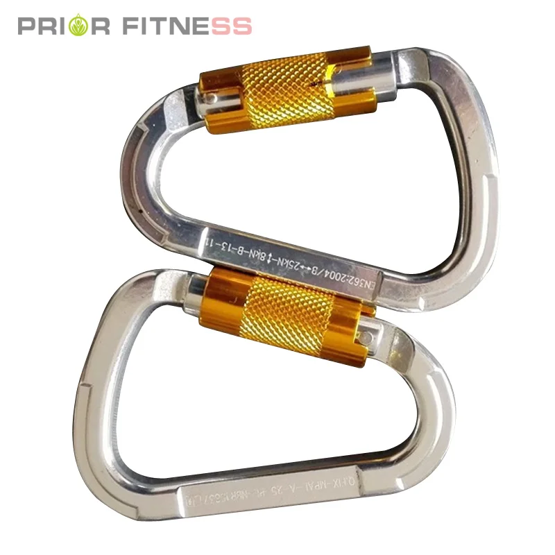 Алюминиевый карабин PRIOR FITNESS с автоматической фиксацией D образная Пряжка для