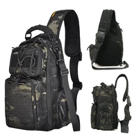 military tactical chest bags sling shoulder bag travel backpack molle waterproof hiking camping pack hunting camouflage army bag