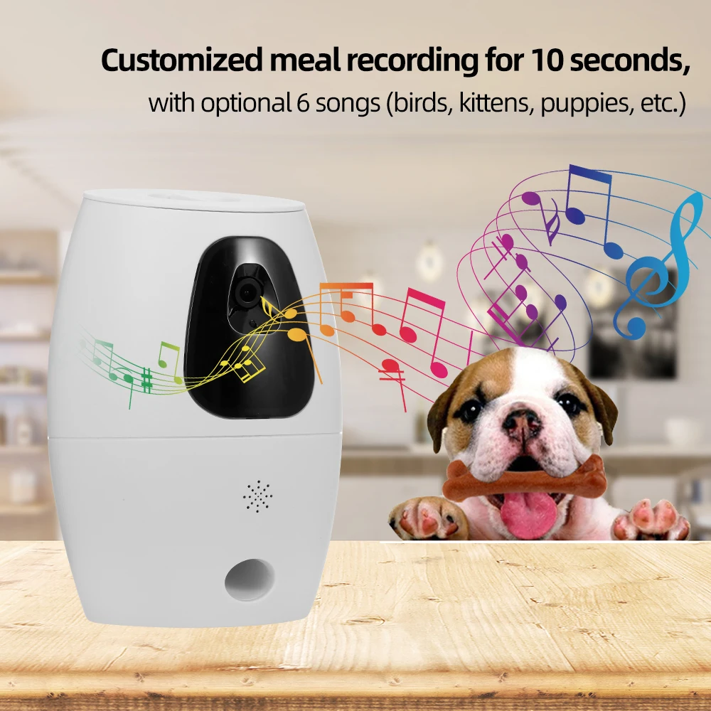 720P Dog camera Treat диспенсер автоматическая кормушка для домашних животных WiFi видеокамера для наблюдения за домашними животными приложение управление видео удаленный мониторинг удаленно бросать продукты питания