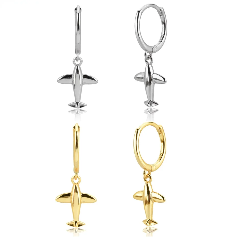 

Slim Aircraft Drop Earring 2021 Party Wedding Luxury Jewelry For Women Piercing Pendiente 2021 925 earrings