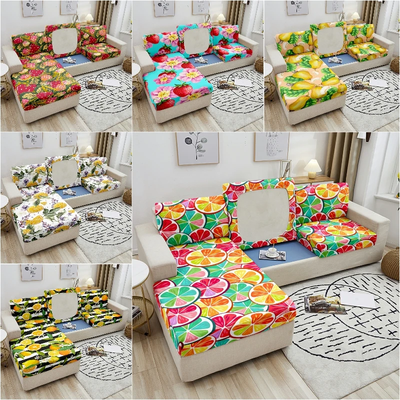 

Fruit Pattern Elastic Sofa Seat Cushion Cover Sectional Corner Sofa Seat Cover Stretch Sofa Silpcover Spandex Couch Cover