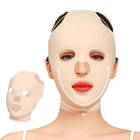 Многоразовая дышащая повязка для похудения для женщин, с эффектом морщин, V-образный вырез, маска для подтяжки всего лица и сна