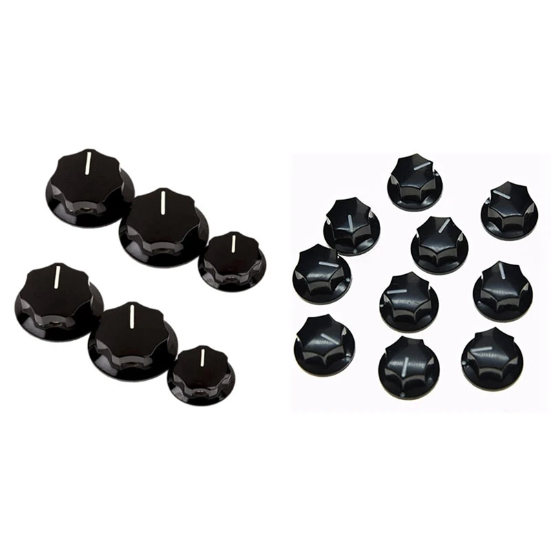 

10Pcs Guitar Knobs Amplifier Amp Knob Bass Tone Volume Knobs With 6Pcs Control Knob Volume Audio Control Knobs