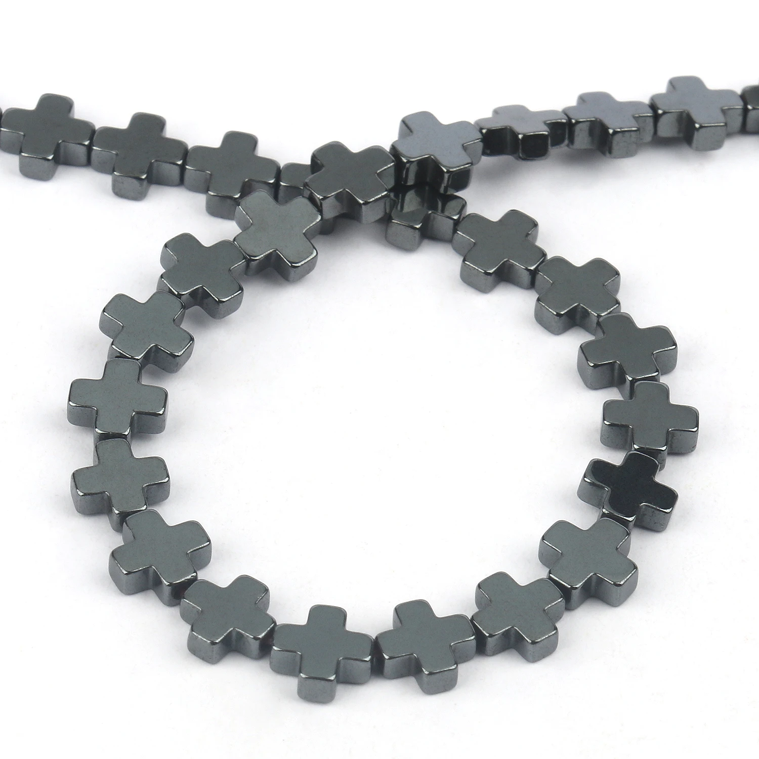 Бусины Из Гематита черные в форме сердца и звезд из натурального камня |