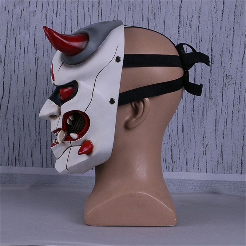 Шлем для косплея OW Shimada Genji Devil Skin японский традиционный шлем Prajna Hannya страшный