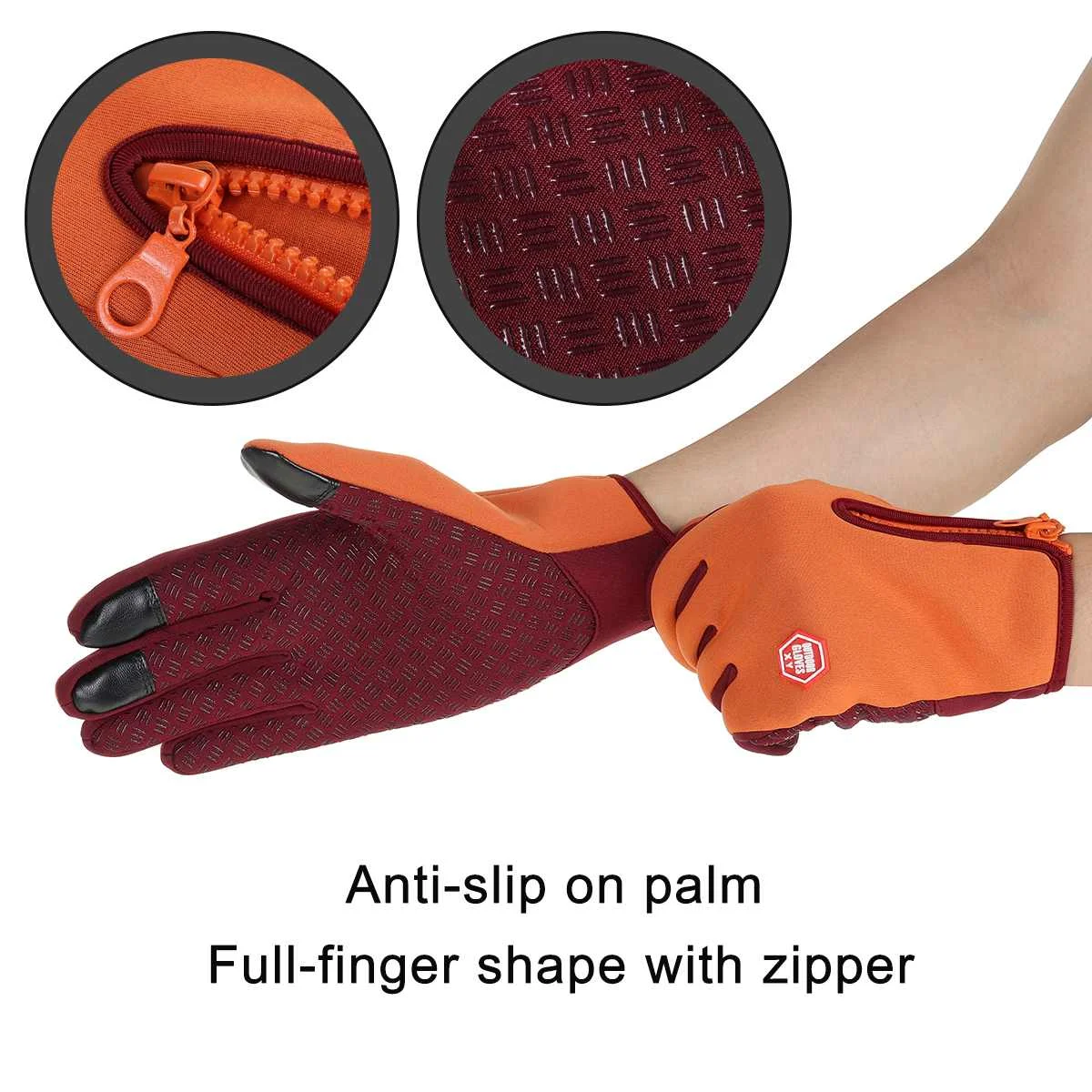 

Waterproof Winter Warm Gloves Ski Gloves Snowboard Gloves Full Finger Durable Fishing Cycling Riding Touch Screen Gloves
