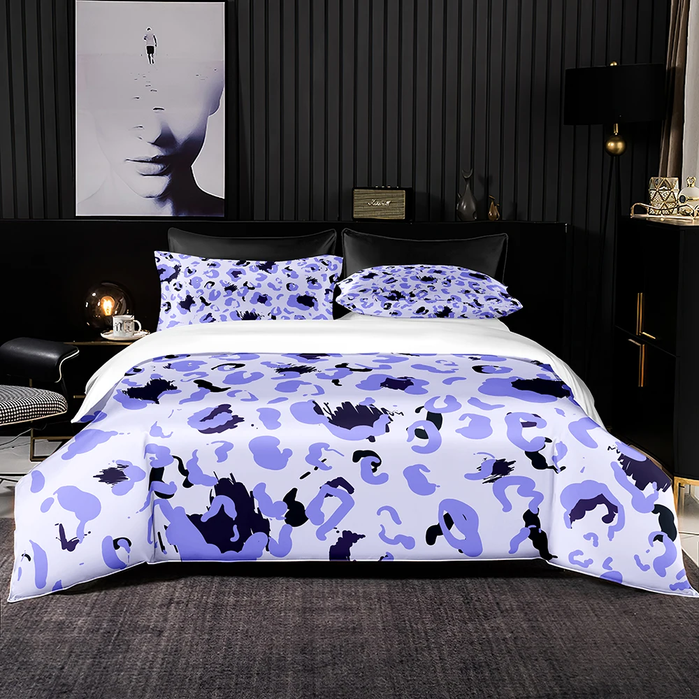Пододеяльник с рисунком под французскую кожу фиолетовым и наволочкой женские