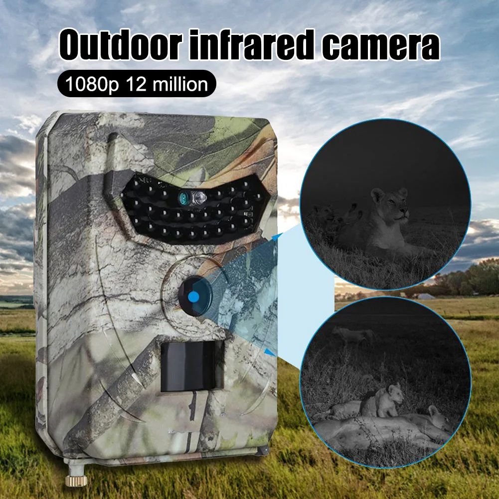 

1080P HD наружная ИК камера водонепроницаемая с 120 ° обнаружения диапазона движения активированного ночного видения для наблюдения за животны...
