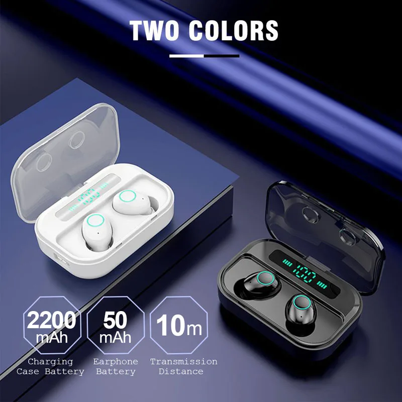 Bluetooth наушники 8D стерео объемный звук беспроводные 5 0 TWS наушники-вкладыши IPX7